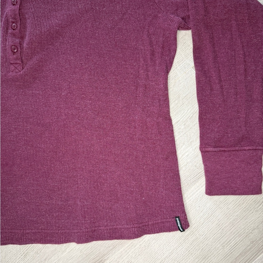 Patagonia Women's Long Sleeve Henley - Burgundy - Picture 2 of 5